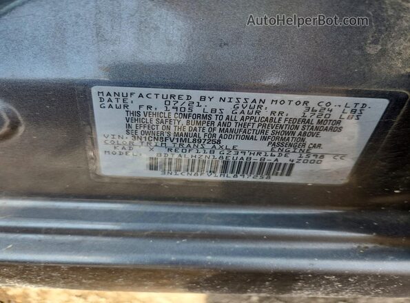 3N1CN8FV1ML897258 2021 NISSAN VERSA Серый Вид подкапотного пространства