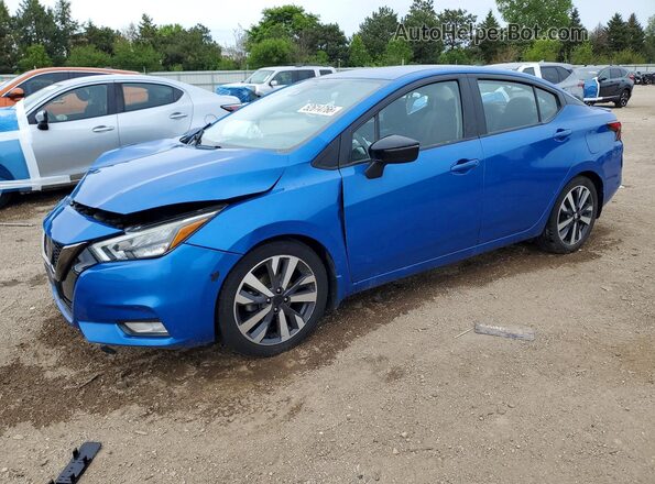 3N1CN8FV4LL849462 2020 NISSAN VERSA Blue Vista tres cuartos delantera izquierda