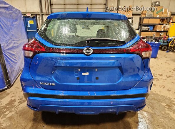 3N1CP5BV0ML555587 2021 NISSAN KICKS Blue Вид ззаду
