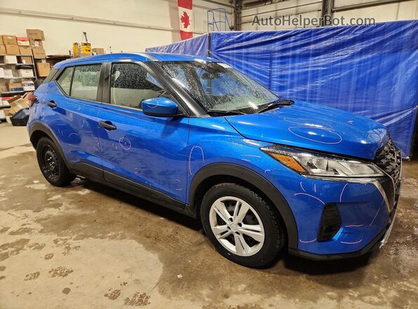 3N1CP5BV0ML555587 2021 NISSAN KICKS Blue Передня права чверть