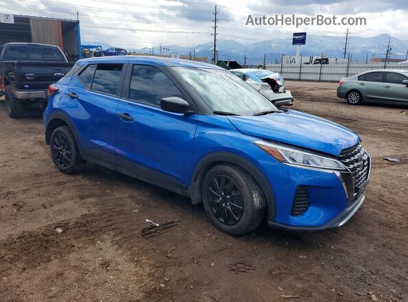 3N1CP5BV2PL553988 2023 NISSAN KICKS Синий Передняя правая четверть