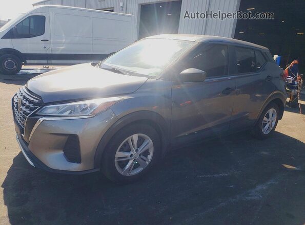 3N1CP5BV4ML497676 2021 NISSAN KICKS Серый Передняя левая четверть