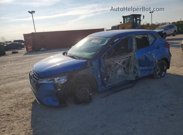 3N1CP5BV8ML544157 2021 NISSAN KICKS Синий Передняя левая четверть
