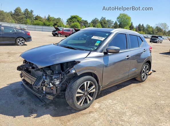 3N1CP5CU4JL543489 2018 NISSAN KICKS Gray წინა მარცხენა ხედი სამი მეოთხედიდან