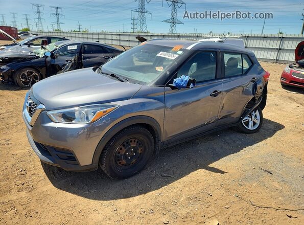 3N1CP5CU6KL545147 2019 NISSAN KICKS Gray Առջևի ձախ երեք քառորդ տեսարան