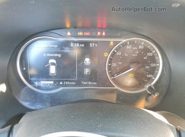 3N1CP5CUXKL561111 2019 NISSAN KICKS Темно-бордовый Вид щитка приборов