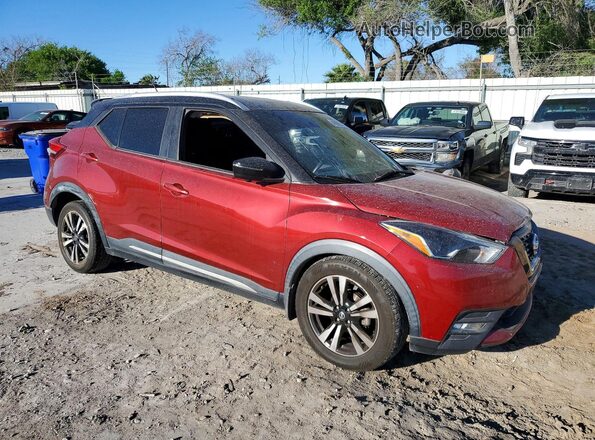 3N1CP5CUXKL561111 2019 NISSAN KICKS Темно-бордовый Передняя правая четверть