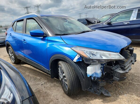 3N1CP5CV3PL498126 2023 NISSAN KICKS Blue Delantero derecho