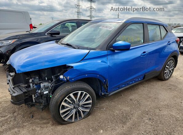3N1CP5CV3PL498126 2023 NISSAN KICKS Blue Vista tres cuartos delantera izquierda