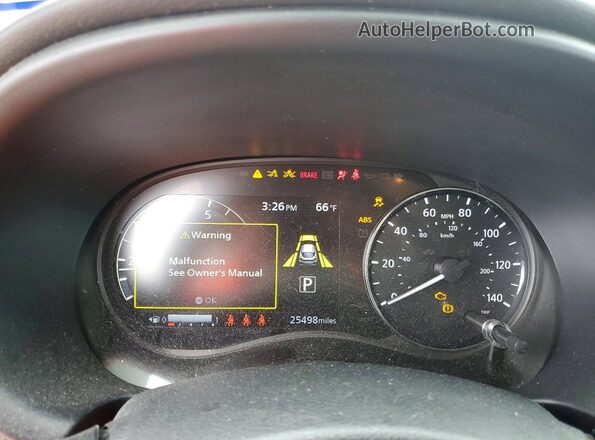 3N1CP5CV5ML529470 2021 NISSAN KICKS Gray Instrument cluster view