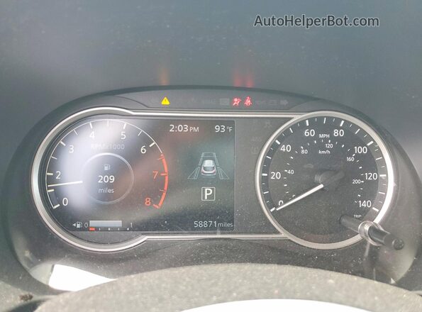 3N1CP5CV7LL555762 2020 NISSAN KICKS Silver Вид щитка приладів