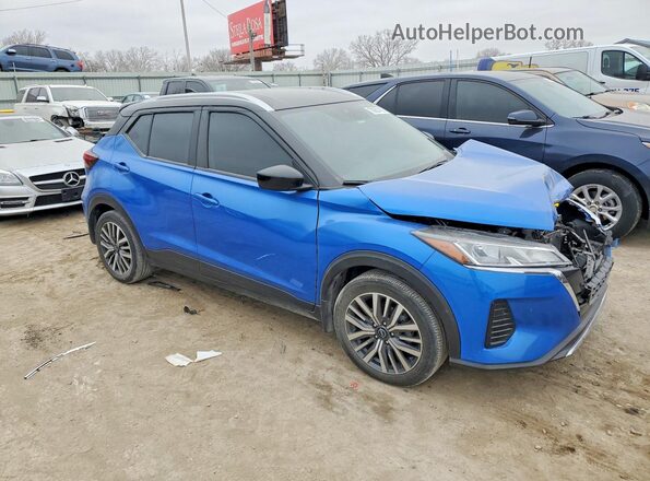 3N1CP5CV7PL526767 2023 NISSAN KICKS Синий Передняя правая четверть