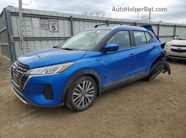 3N1CP5CV8PL473982 2023 NISSAN KICKS Синий Передняя левая четверть