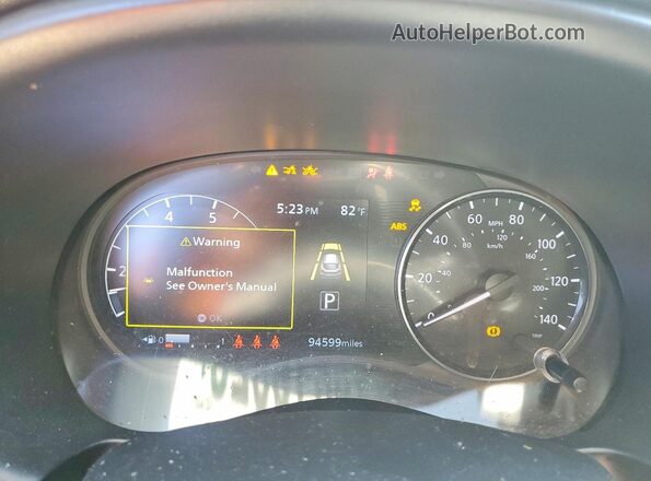 3N1CP5DV0ML491001 2021 NISSAN KICKS Серый Вид щитка приборов