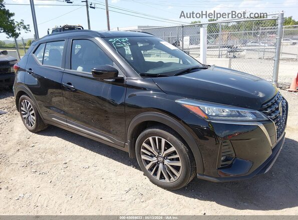 3N1CP5DV6ML541688 2021 NISSAN KICKS Черный Передняя правая четверть