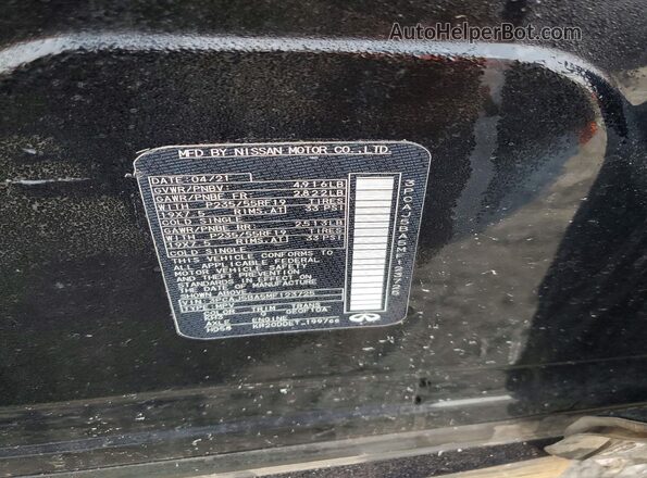 3PCAJ5BA5MF123725 2021 INFINITI QX50 Black VIN sticker view