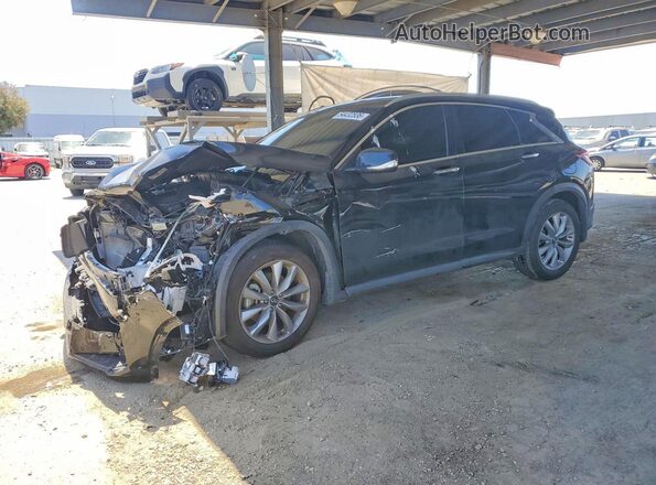 3PCAJ5BA7NF120567 2022 INFINITI QX50 Black Առջևի ձախ երեք քառորդ տեսարան