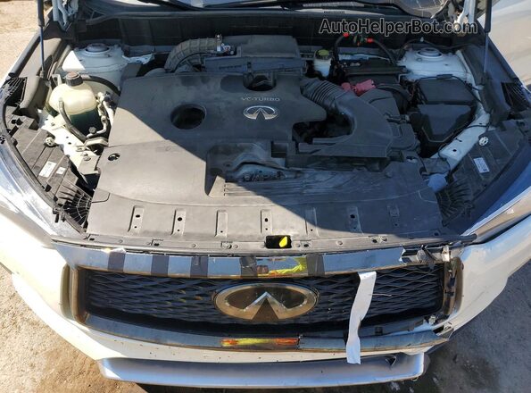 3PCAJ5BAXMF103373 2021 INFINITI QX50 White Vista del compartimento del motor