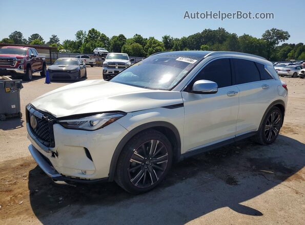 3PCAJ5BAXMF103373 2021 INFINITI QX50 White Vista tres cuartos delantera izquierda