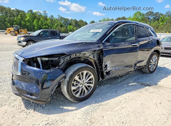 3PCAJ5BB3RF113887 2024 INFINITI QX50 Blue წინა მარცხენა ხედი სამი მეოთხედიდან