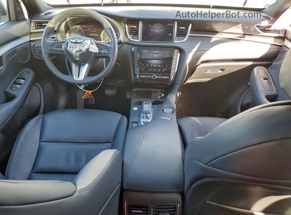 3PCAJ5JR9SF100792 2025 INFINITI QX55 White Widok deski rozdzielczej