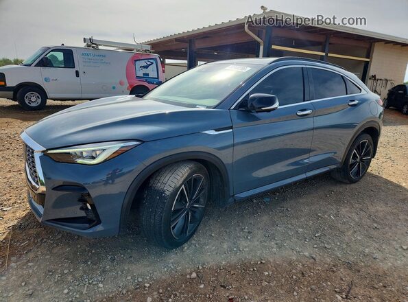 3PCAJ5LR1PF103528 2023 INFINITI QX55 Blue წინა მარცხენა ხედი სამი მეოთხედიდან