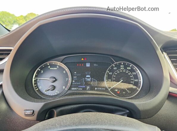 3PCAJ5LR1PF103528 2023 INFINITI QX55 Blue ხელსაწყოთა პანელის ხედი