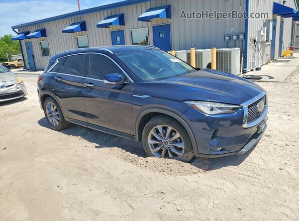 3PCAJ5M12KF135857 2019 INFINITI QX50 Синий Передняя правая четверть