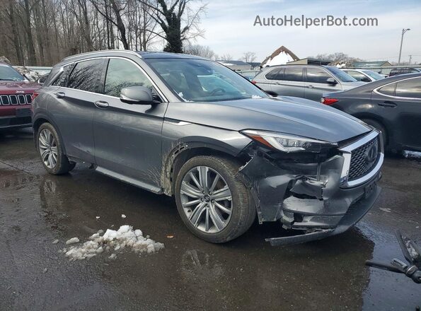 3PCAJ5M30KF104544 2019 INFINITI QX50 Серый Передняя правая четверть