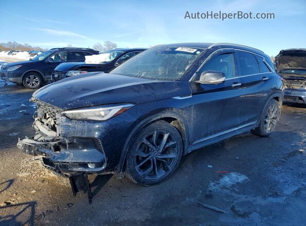 3PCAJ5M30KF111512 2019 INFINITI QX50 Black წინა მარცხენა ხედი სამი მეოთხედიდან