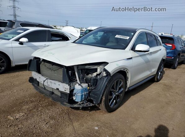 3PCAJ5M31KF122681 2019 INFINITI QX50 White Przód lewy