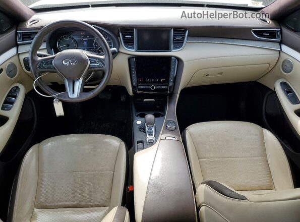 3PCAJ5M31KF122681 2019 INFINITI QX50 White Widok deski rozdzielczej