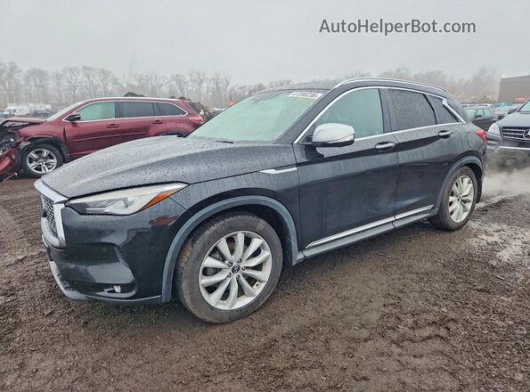 3PCAJ5M32KF100494 2019 INFINITI QX50 Черный Передняя левая четверть