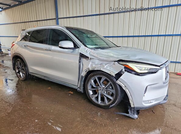 3PCAJ5M34KF105938 2019 INFINITI QX50 Silver Przód prawy