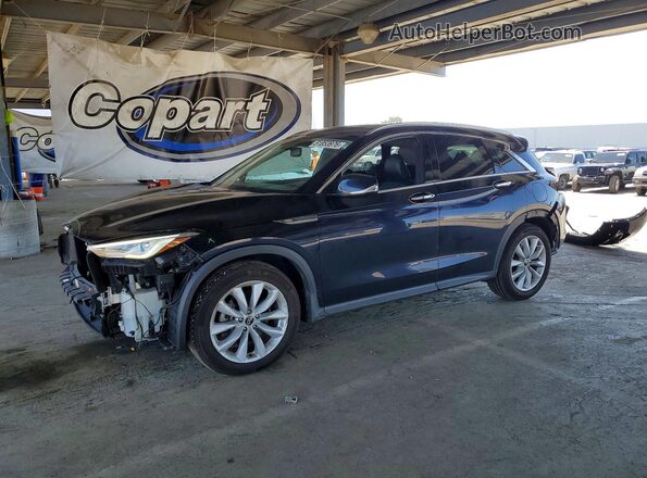3PCAJ5M34KF106409 2019 INFINITI QX50 Blue Передня ліва чверть