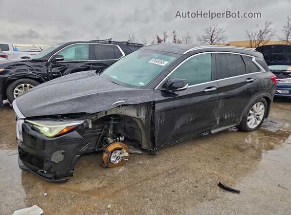 3PCAJ5M34KF106782 2019 INFINITI QX50 Черный Передняя левая четверть