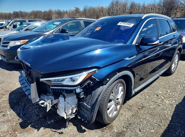 3PCAJ5M37LF110617 2020 INFINITI QX50 Синий Передняя левая четверть