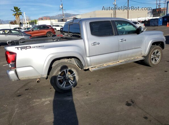 3TMAZ5CN3JM068077 2018 TOYOTA TACOMA Серебряный Задняя правая четверть