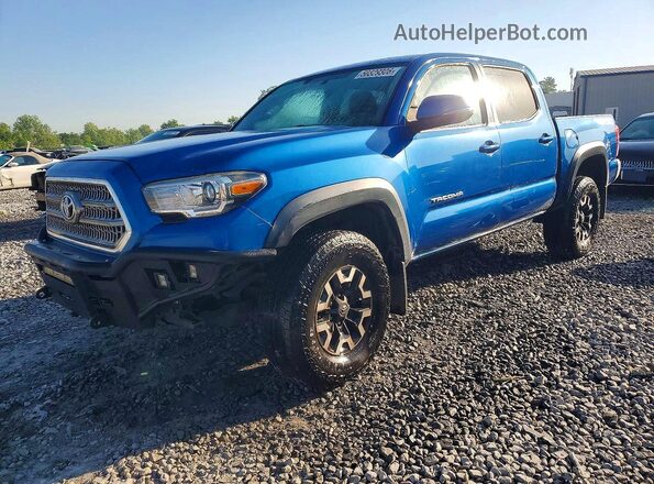 3TMCZ5AN7HM101569 2017 TOYOTA TACOMA Blue Առջևի ձախ երեք քառորդ տեսարան