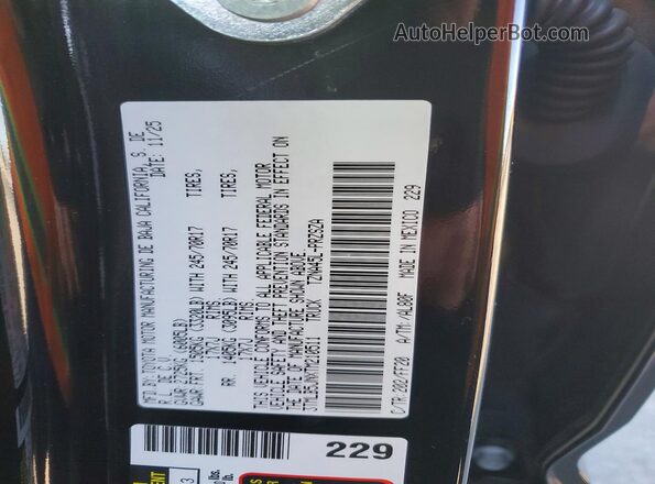 3TMLB5JNXTM210511 2026 TOYOTA TACOMA Черный Вид наклейки с VIN-кодом