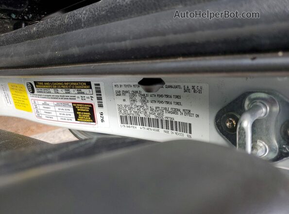 3TYAX5GN6MT013356 2021 TOYOTA TACOMA White ძრავის განყოფილების ხედი