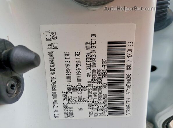 3TYAX5GN6MT015818 2021 TOYOTA TACOMA White Engine compartment view