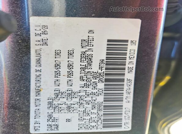 3TYCZ5AN2MT009882 2021 TOYOTA TACOMA Gray ძრავის განყოფილების ხედი