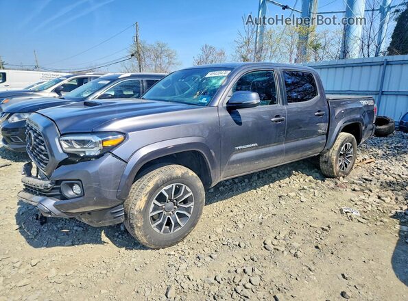 3TYCZ5AN2MT009882 2021 TOYOTA TACOMA Gray წინა მარცხენა ხედი სამი მეოთხედიდან