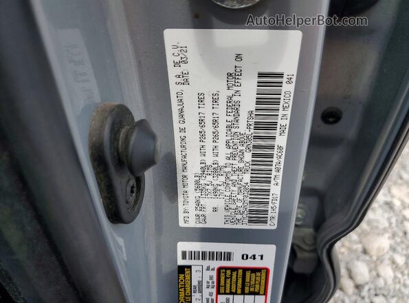 3TYCZ5AN3MT032054 2021 TOYOTA TACOMA Серый Вид наклейки с VIN-кодом