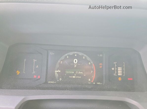 3TYJDAHN0RT001985 2024 TOYOTA TACOMA White ხელსაწყოთა პანელის ხედი