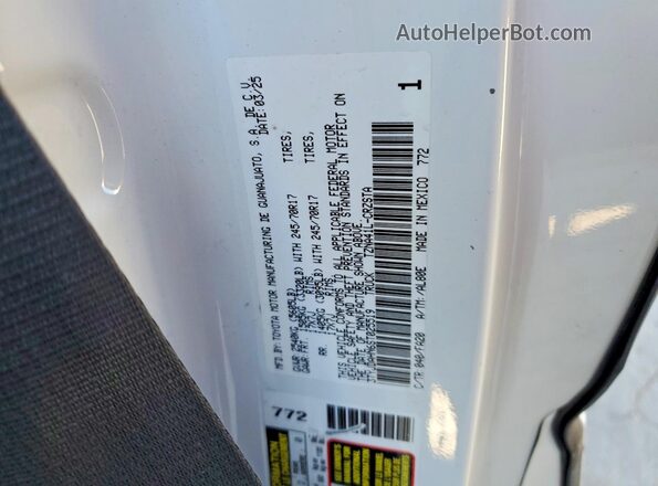 3TYJDAHN6ST025519 2025 TOYOTA TACOMA White Շարժիչի բաժամունքի տեսք