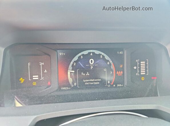 3TYKB5FN2ST016000 2025 TOYOTA TACOMA Red Вид щитка приладів