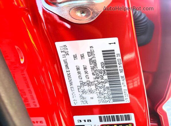 3TYKB5FN2ST016000 2025 TOYOTA TACOMA Red Вид наклейки з VIN-кодом