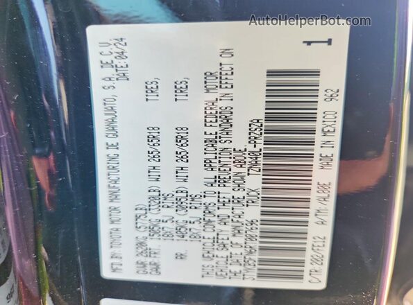 3TYKB5FN6RT007696 2024 TOYOTA TACOMA Black Widok komory silnika
